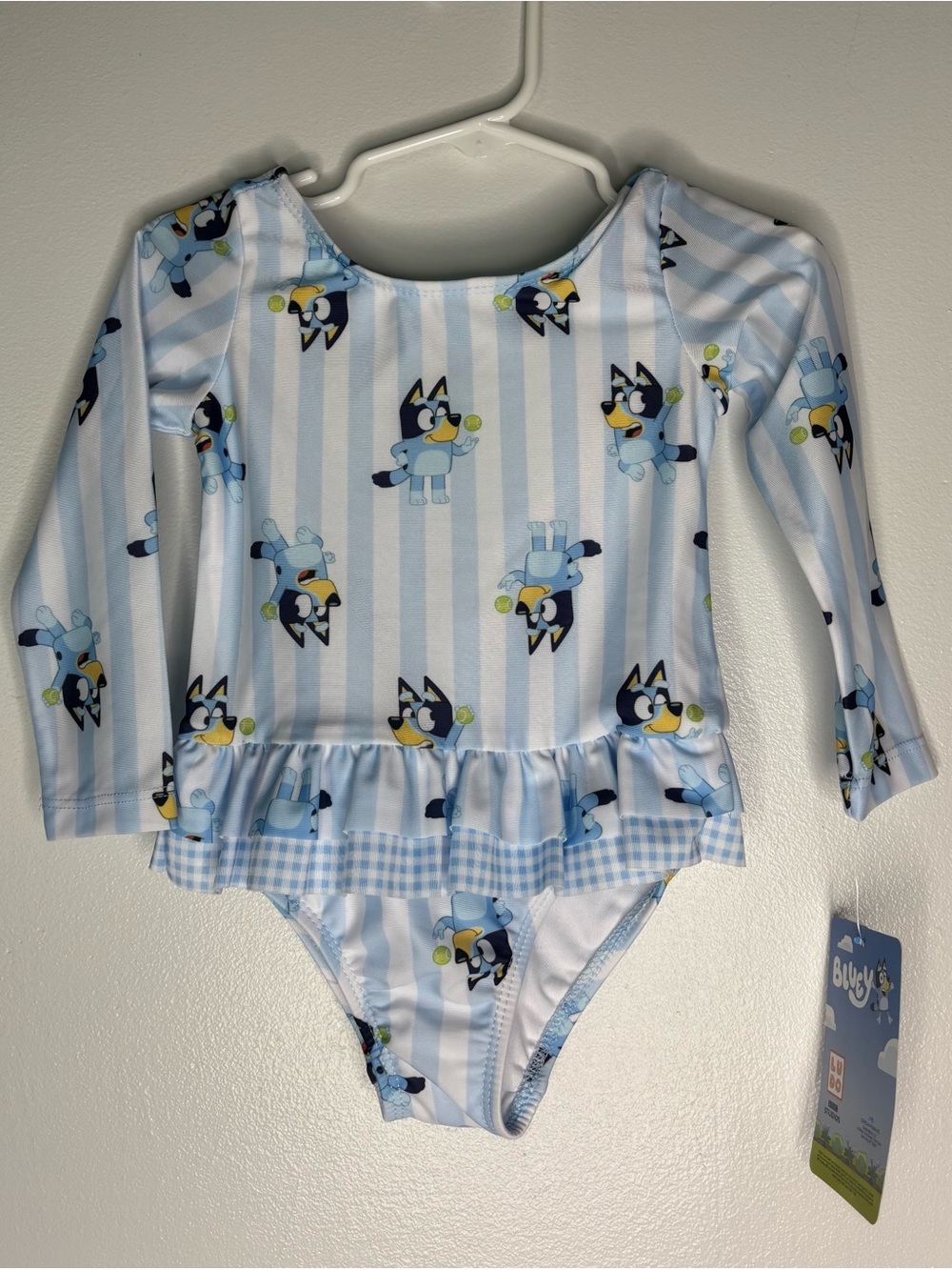 NWT Bluey Rash-guard Ruffle Swimsuit - Picture 3 of 4